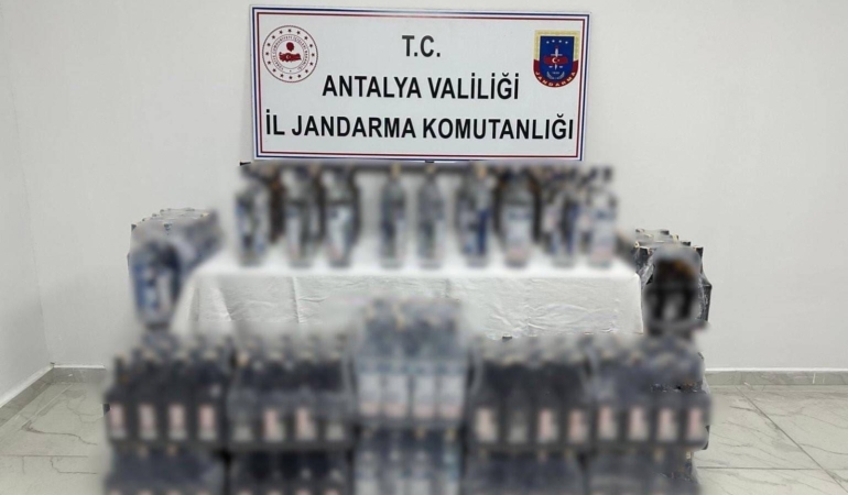 Manavgat’ta kaçak içki operasyonu