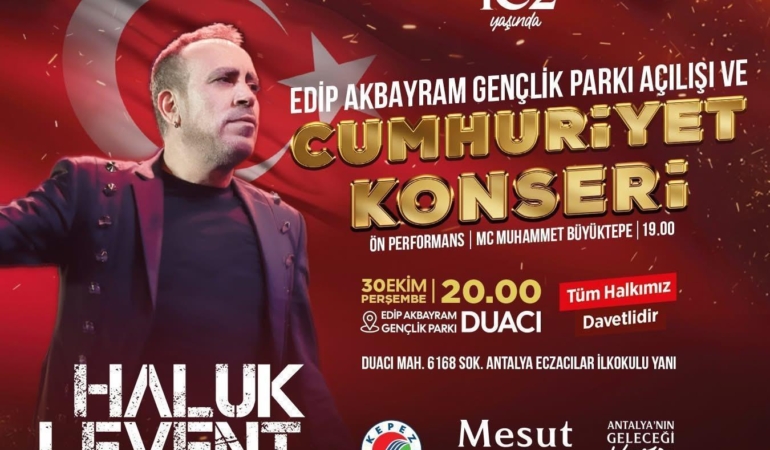 Edip Akbayram Gençlik Parkı açılışı ve Cumhuriyet kutlamalarına 5 noktadan ring hizmeti