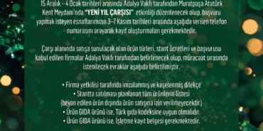 Yılbaşı Çarşısı Muratpaşa’da Başlıyor!