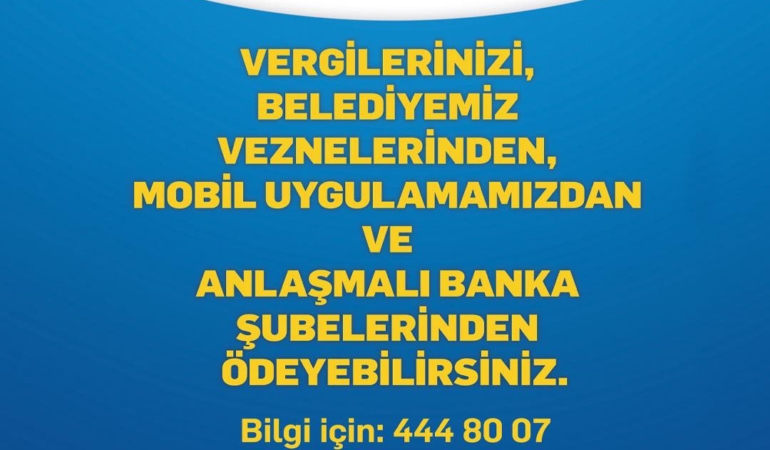 Vergiler Hizmete Dönüşüyor, Ödemelerinizi Yapın!