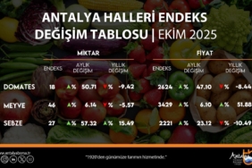 ATB, ekim hal endeksini açıkladı