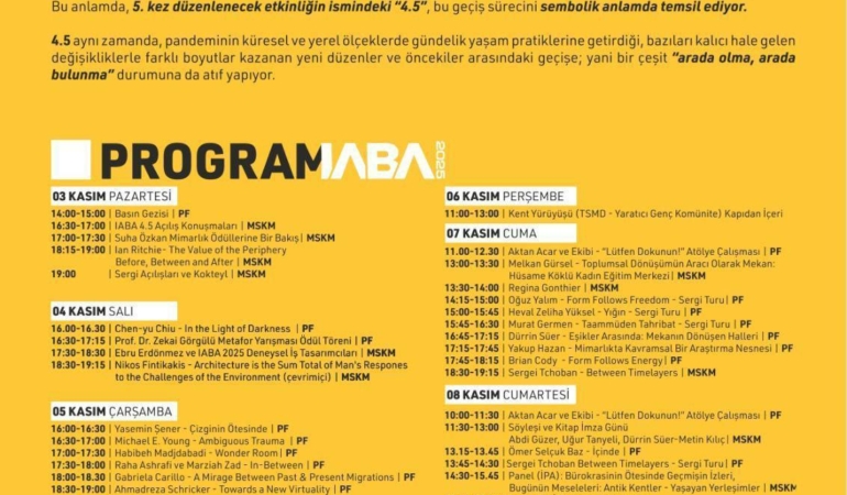 5. Uluslararası Antalya Mimarlık Bienali 3- 9 Kasım’da Kepez’de
