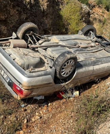 Otomobil takla attı: 1 yaralı