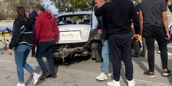 3 araçlı kazada 1 yaralı