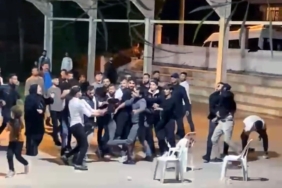 Düğündeki kavgada sandalyeler havada uçuştu