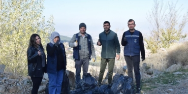 Baraj çevresini temizlediler