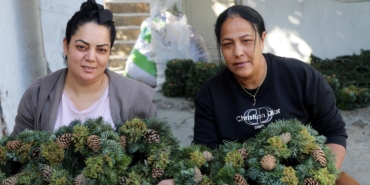 El emeği Noel çelenkleri 20 ülkeye ihraç ediliyor