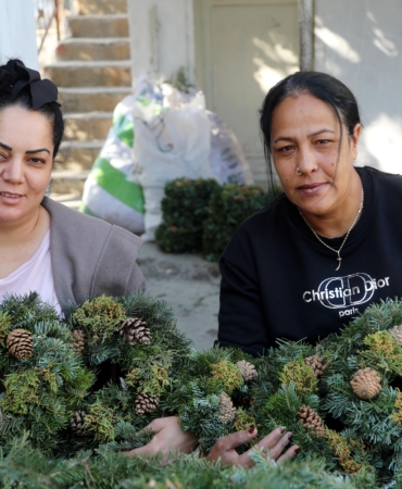 El emeği Noel çelenkleri 20 ülkeye ihraç ediliyor