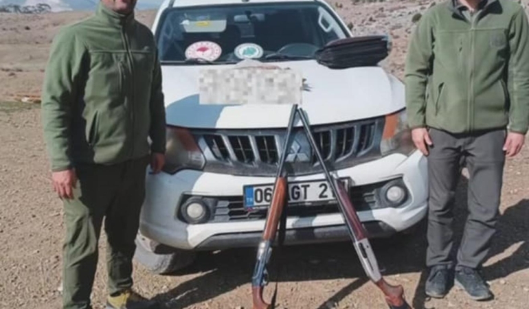 Kaçak avcılık yapan 4 kişi hakkında idari işlem