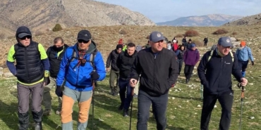 Kaymakam ve başkan doğa yürüyüşünde