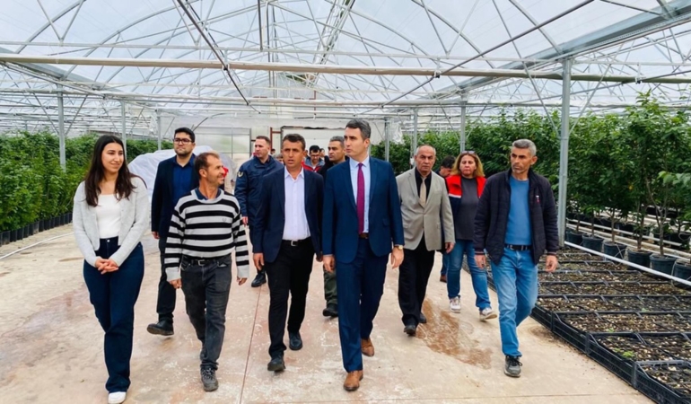 Kaymakamdan üreticilere ziyaret