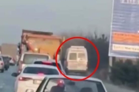 Aracını kaldırımda süren sürücüye 1986 lira ceza