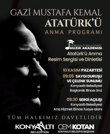 Atatürk’ü Anma Programı Konyaaltı’nda Düzenleniyor