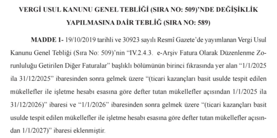 Esnaf İçin E-Arşiv Fatura Düzenleme Süresi Uzatıldı