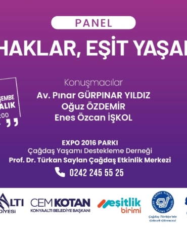 Konyaaltı’nda Eşit Yaşamlar Paneli 11 Aralık’ta