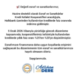 Esnafa Faiz İndirimi: Kredilerde Yeni Dönem!