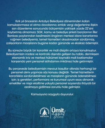 Mali Disiplinle Temel Hizmetler Süreklilik Kazandı