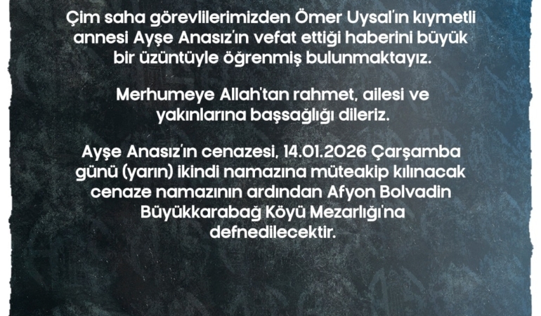 Başsağlığı: Ayşe Anasız’ı Kaybettik