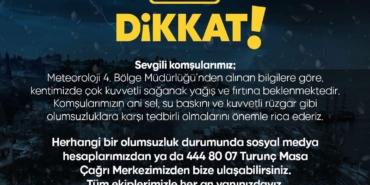Şiddetli Yağış ve Fırtınaya Dikkat!