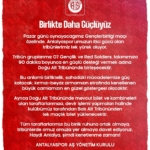 Antalyaspor’la Kenetlen, Tribünler Tek Yürek!