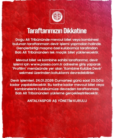 Bilet Devir İşlemleri İçin Son Tarih Yaklaşıyor!