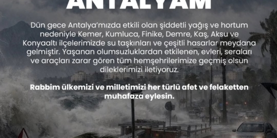 Antalya’da Şiddetli Yağış ve Hortum Hasara Yol Açtı