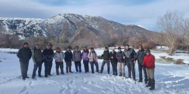 Doğaseverlerden kar yürüyüşü