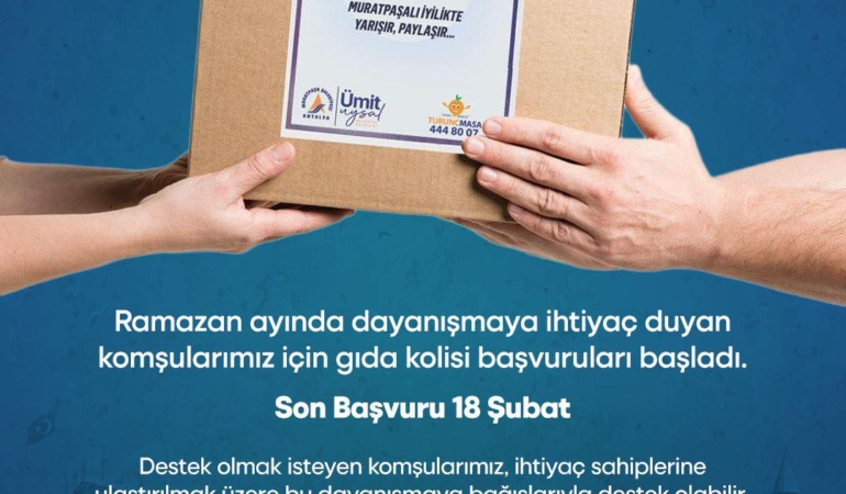 Ramazan’da Dayanışma İçin Gıda Kolisi Başvuruları