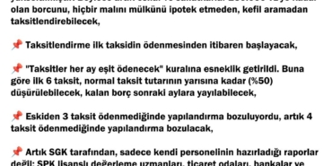 Esnafa Borç Taksitlendirmede Yeni Fırsatlar!
