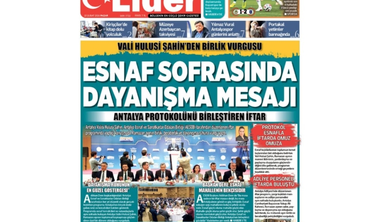 Esnaf Sofrasında Birlik ve Dayanışma Vurgusu!