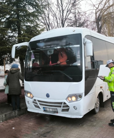 Okul servisleri denetlendi