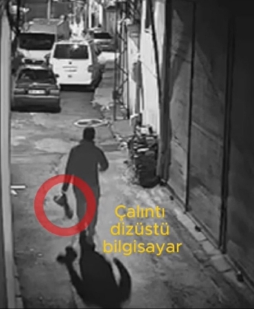 Hırsızlık şüphelisi kamerada