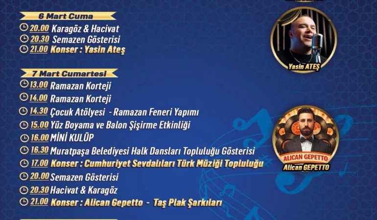 Muratpaşa’da Ramazan Coşkusu 4-8 Mart’ta! 🌙✨
