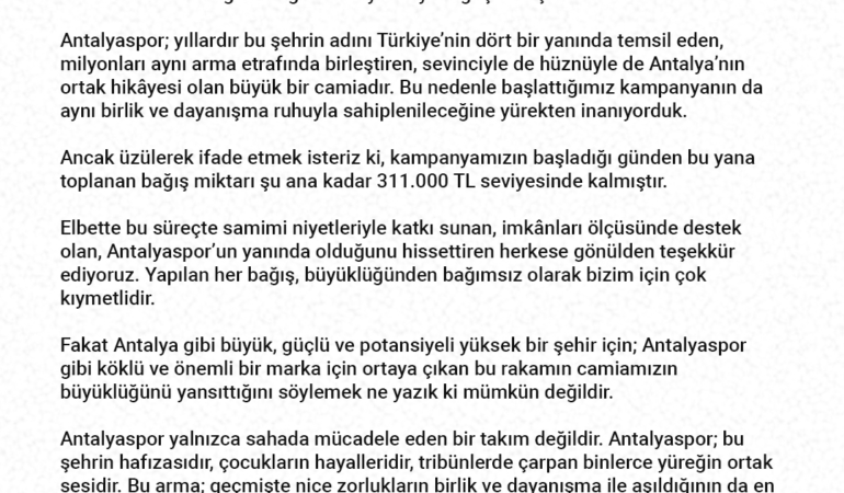 Antalyaspor’a Destek Ol, Şehrin Gururuna Sahip Çık!