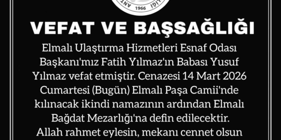 Başkan Fatih Yılmaz’ın Acı Kaybı: Babası Vefat Etti