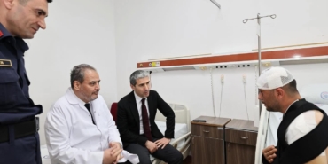 Yaralı uzman çavuşa ziyaret