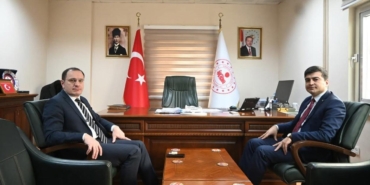 Kaymakam Türker, Kızılören Kaymakamı Çetin’i ağırladı