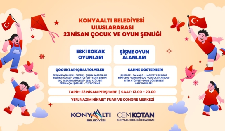 Konyaaltı’nda 23 Nisan Coşkusu: Oyun Şenliği!