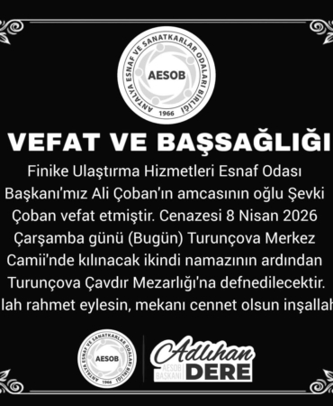 Finike’de Acı Kayb: Şevki Çoban Vefat Etti