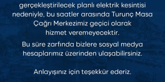 Elektrik Kesintisi Hakkında Bilgilendirme