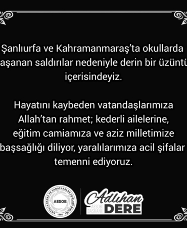 Okullardaki Saldırılar Üzerine Başsağlığı Mesajı