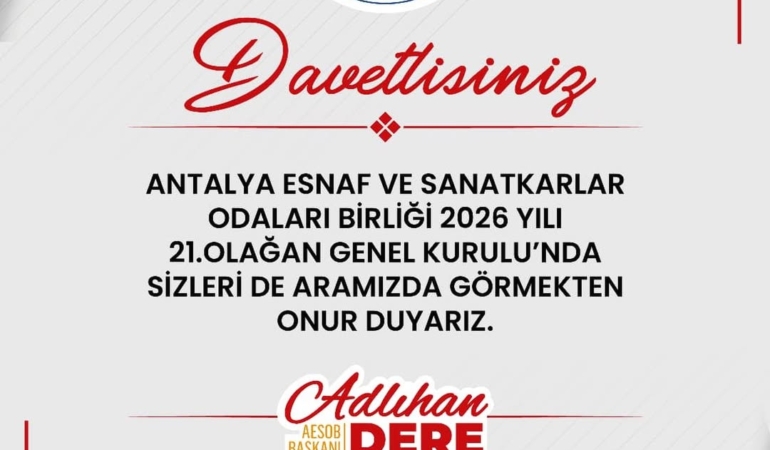 Esnaf Gücü İçin Birlikteyiz: Genel Kurul Daveti!