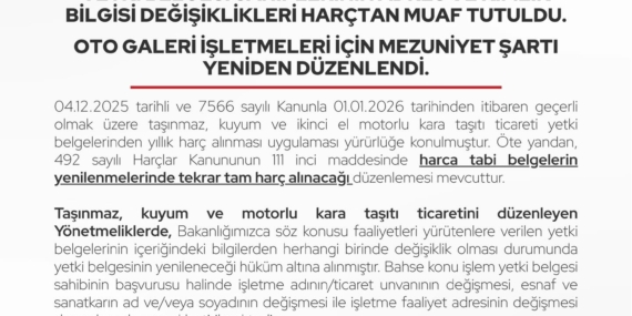 Yetki Belgelerinde Önemli Değişiklikler Yapıldı!