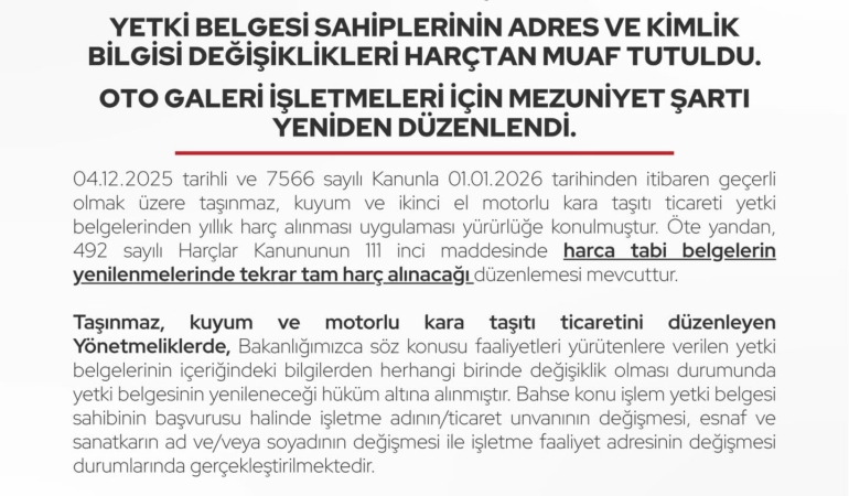 Yetki Belgelerinde Önemli Değişiklikler Yapıldı!