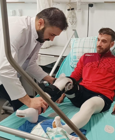 Sakatlanan sporcu sağlığına kavuştu