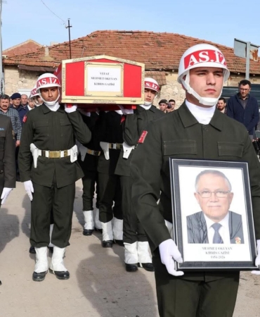 Kıbrıs gazisi askeri törenle uğurlandı