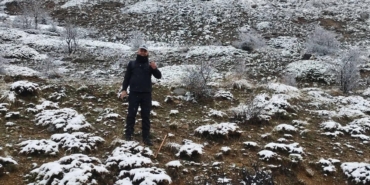 Çay’a nisanda kar sürprizi