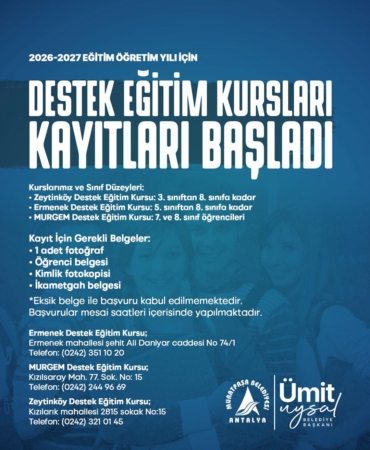 2026-2027 Eğitim Kursları Kayıtları Başladı!
