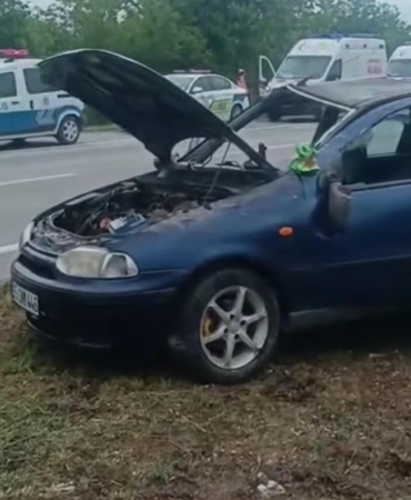 Yoldan çıkan otomobil takla attı: 5 yaralı