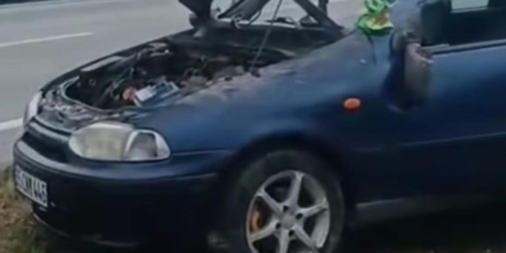Yoldan çıkan otomobil takla attı: 5 yaralı